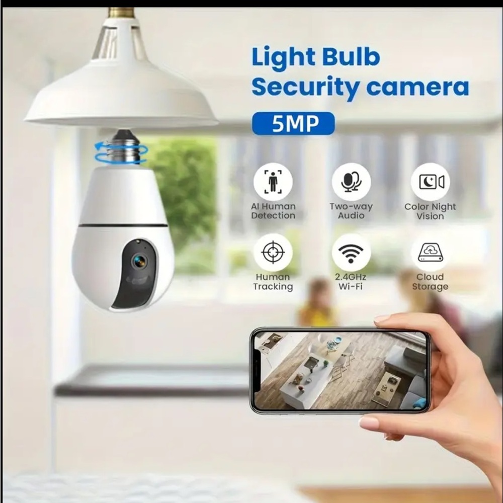 One Smart Net Lightbulb Camera in White - Picture 4 of 7